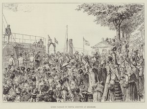 La reine Natalie de Serbie arrivant à Belgrade - Johann Nepomuk Schonberg